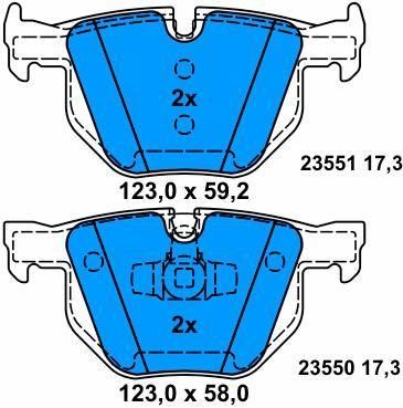 Branddekking 34216769105 Vermoeidheidsbestendige autobremspad voor BMW X1 E84
